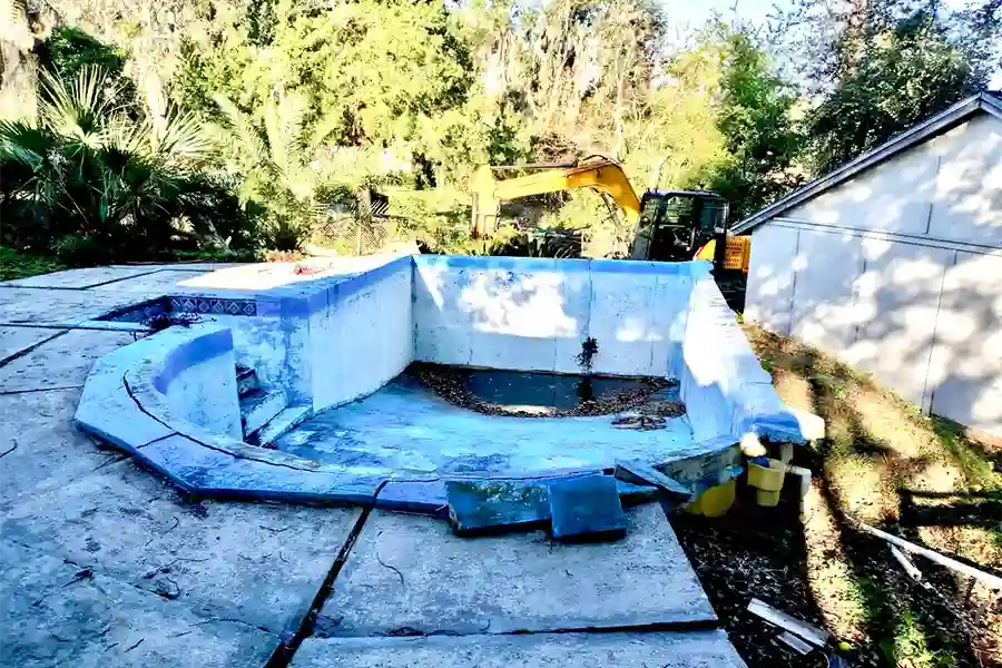 pool demolition